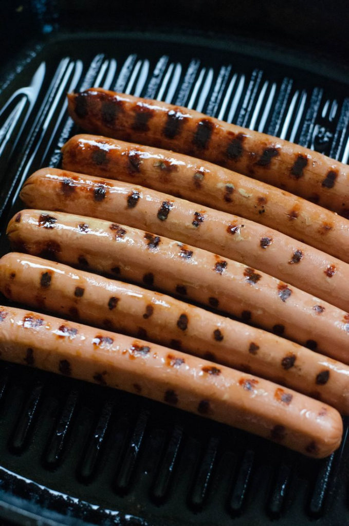 Coney Island Chili Cheese Hot Dog Process Image