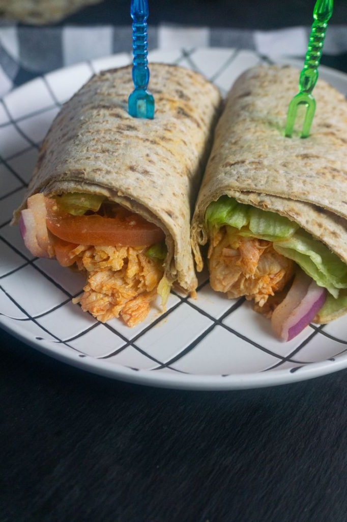 Instant Pot Buffalo Chicken Wraps 