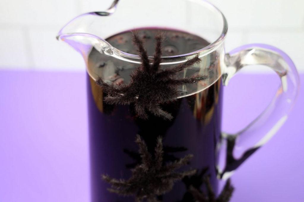 Halloween Hatching Spiders Purple Cocktail