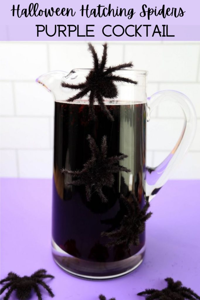 Halloween Hatching Spiders Purple Cocktail