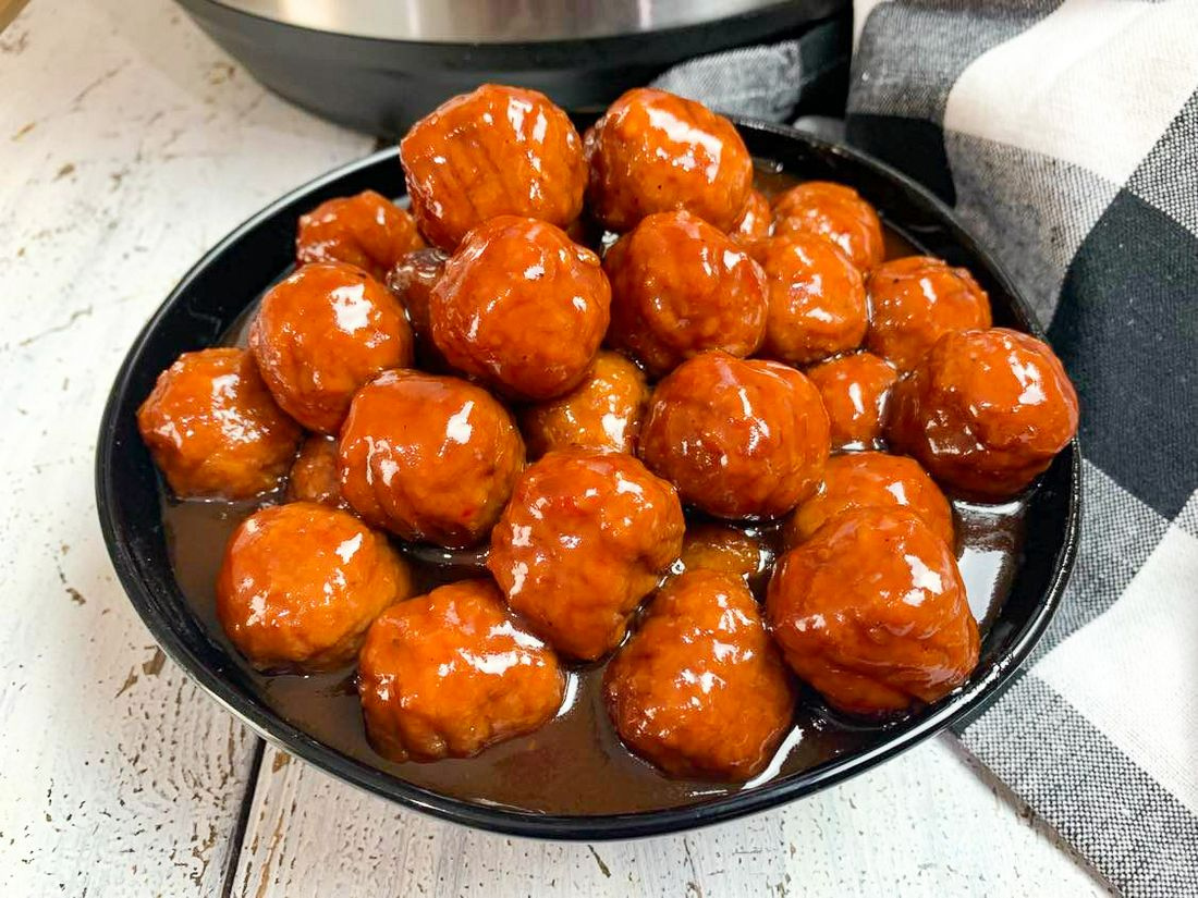 Instant Pot Grape Jelly Meatballs This Ole Mom