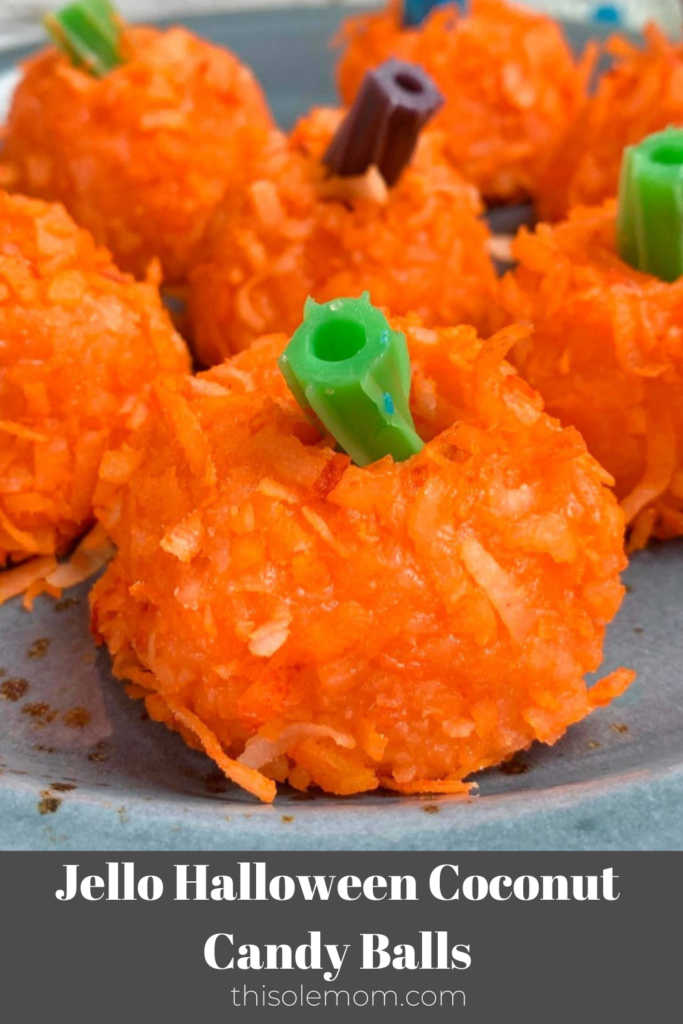 Jello Halloween Coconut Balls
