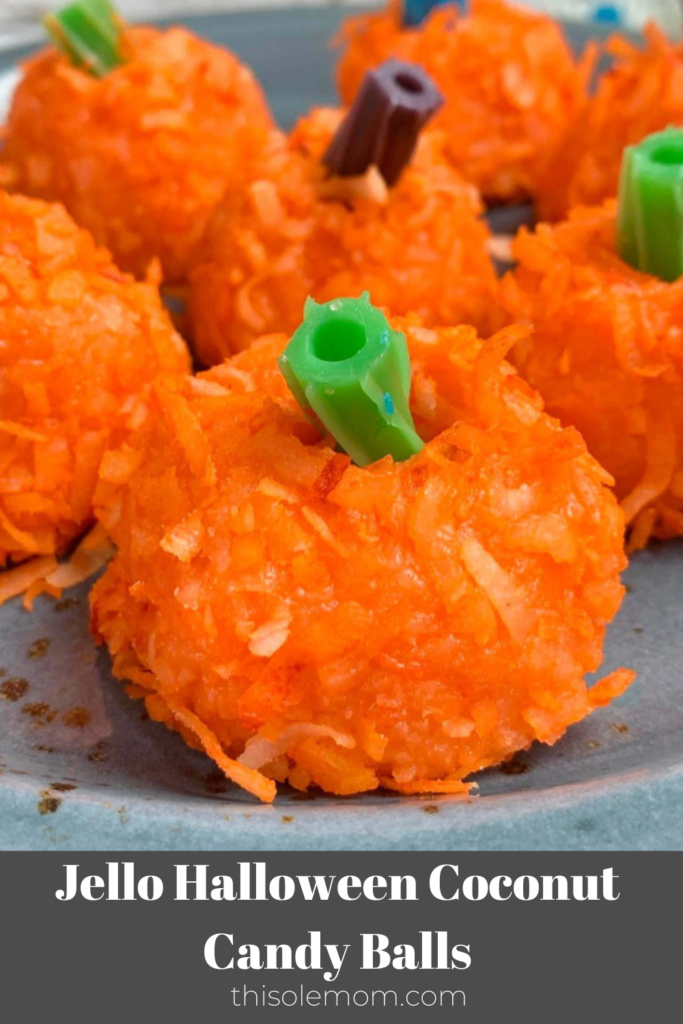 Jello Halloween Coconut Balls 