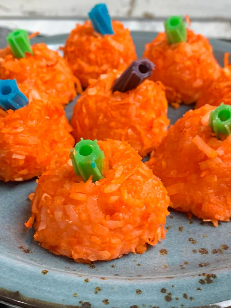 Jello Halloween Coconut Balls