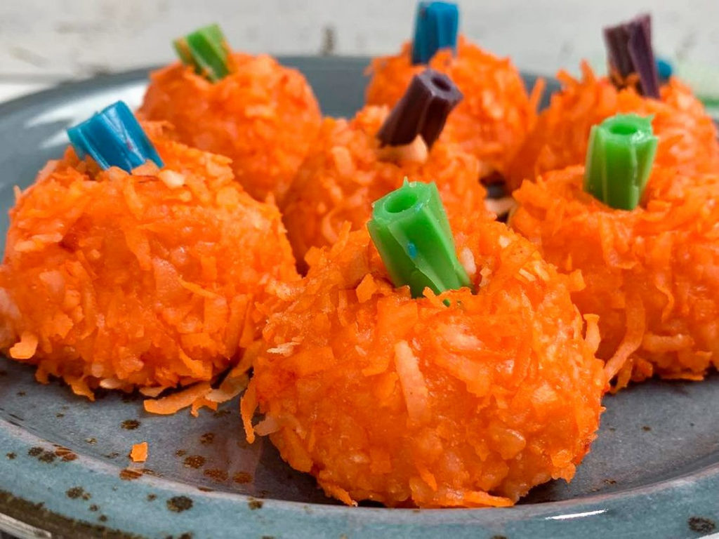 Jello Halloween Coconut Balls