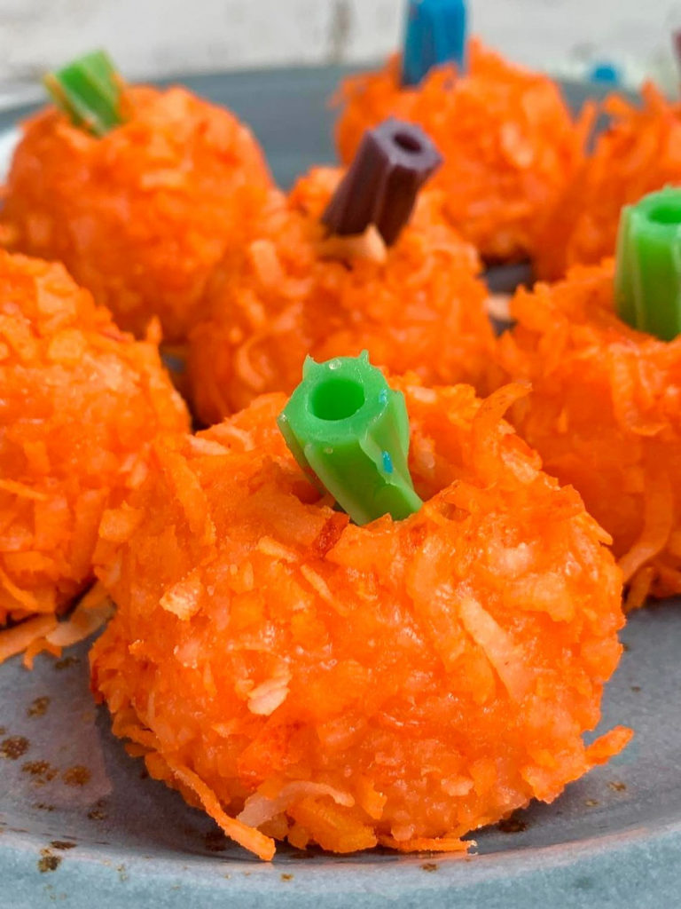 Jello Halloween Coconut Balls