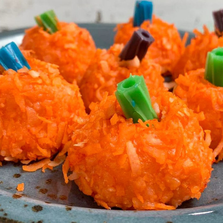 Jello Halloween Coconut Balls